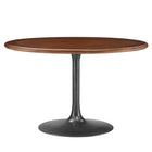 Modway Lippa 48" Round Pedestal Solid Wood Dining Table  