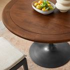 Modway Lippa 48" Round Pedestal Solid Wood Dining Table