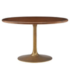Modway Lippa 48" Round Pedestal Solid Wood Dining Table  