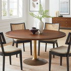 Modway Lippa 60" Round Pedestal Solid Wood Dining Table