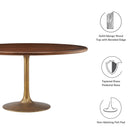 Modway Lippa 60" Round Pedestal Solid Wood Dining Table