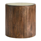 Modway Truett Round Wood Rattan Side Table  