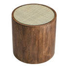 Modway Truett Round Wood Rattan Side Table