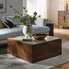 Modway Truett Square Wood Rattan Coffee Table