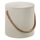 Modway Isera Indoor - Outdoor Patio Rope Concrete Side Table Stool  