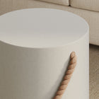 Modway Isera Indoor - Outdoor Patio Rope Concrete Side Table Stool