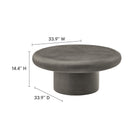 Modway Argos Indoor - Outdoor Patio Concrete Round Coffee Table