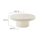 Modway Argos Indoor - Outdoor Patio Concrete Round Coffee Table