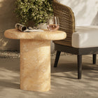 Modway Elowen Indoor - Outdoor Patio Textured Faux Travertine Side Table