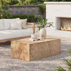 Modway Jordana Square Plinth Indoor - Outdoor Patio Concrete Coffee Table