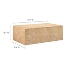 Modway Jordana Square Plinth Indoor - Outdoor Patio Concrete Coffee Table