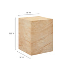 Modway Jordana Square Plinth Indoor - Outdoor Patio Concrete Side Table