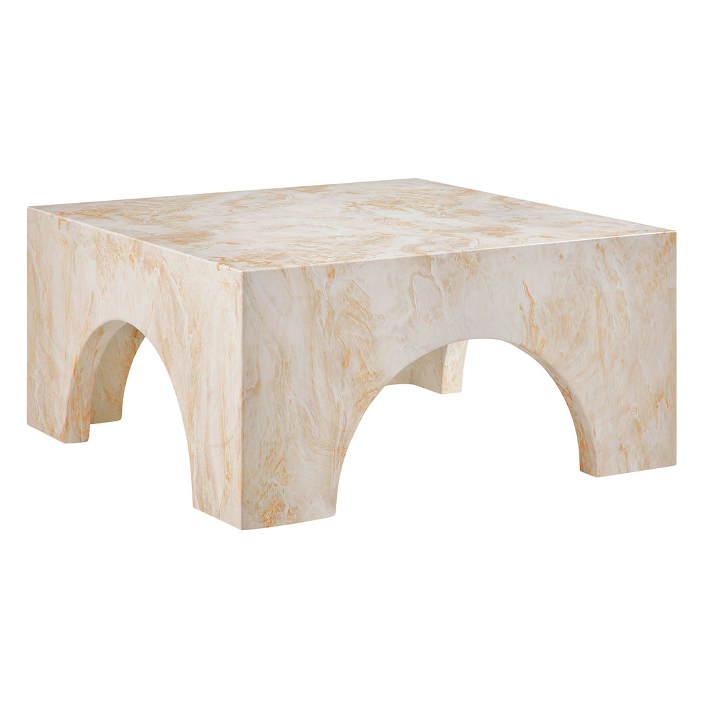 Modway Valen Indoor - Outdoor Patio Arched Concrete Coffee Table  