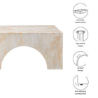 Modway Valen Indoor - Outdoor Patio Arched Concrete Coffee Table
