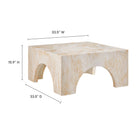 Modway Valen Indoor - Outdoor Patio Arched Concrete Coffee Table