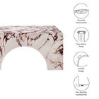 Modway Valen Indoor - Outdoor Patio Arched Concrete Coffee Table