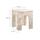 Modway Valen Square Indoor - Outdoor Patio Arched Concrete Side Table