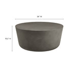 Modway Brion Round Indoor - Outdoor Patio Concrete Coffee Table