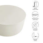 Modway Brion Round Indoor - Outdoor Patio Concrete Coffee Table