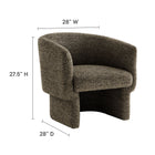 Modway Muse Boucle Fabric Barrel Accent Chair