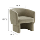 Modway Muse Boucle Fabric Barrel Accent Chair