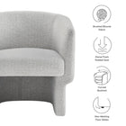 Modway Muse Boucle Fabric Barrel Accent Chair