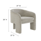 Modway Greer Boucle Fabric Upholstered Accent Armchair