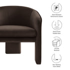 Modway Greer Performance Velvet Upholstered Accent Armchair