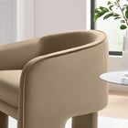 Modway Greer Performance Velvet Upholstered Accent Armchair