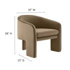 Modway Greer Performance Velvet Upholstered Accent Armchair