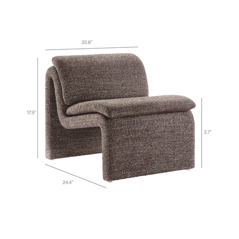 Modway Lume Boucle Upholstered Armless Accent Chair  