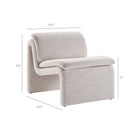 Modway Lume Boucle Upholstered Armless Accent Chair