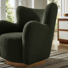 Modway Montrose Wingback Sherpa Swivel Accent Chair