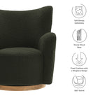 Modway Montrose Wingback Sherpa Swivel Accent Chair