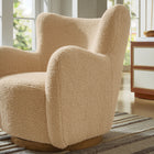 Modway Montrose Wingback Sherpa Swivel Accent Chair