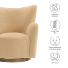 Modway Montrose Wingback Sherpa Swivel Accent Chair