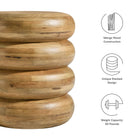 Modway Ellery Round Stacked Wood Side Table