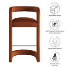 Modway Winslow Performance Velvet Bar Stool