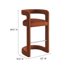 Modway Winslow Performance Velvet Bar Stool
