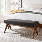 Modway Lyra 47" Fabric Upholstered Bench