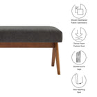 Modway Lyra 47" Fabric Upholstered Bench