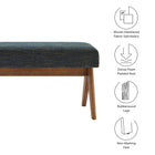 Modway Lyra 47" Fabric Upholstered Bench
