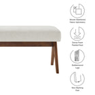 Modway Lyra 47" Fabric Upholstered Bench