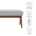 Modway Lyra 47" Fabric Upholstered Bench