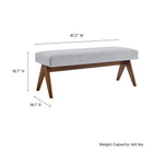 Modway Lyra 47" Fabric Upholstered Bench