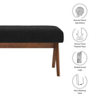 Modway Lyra 47" Boucle Upholstered Bench