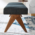 Modway Lyra 63" Fabric Upholstered Bench