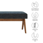Modway Lyra 63" Fabric Upholstered Bench