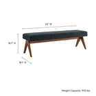 Modway Lyra 63" Fabric Upholstered Bench
