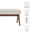 Modway Lyra 63" Fabric Upholstered Bench